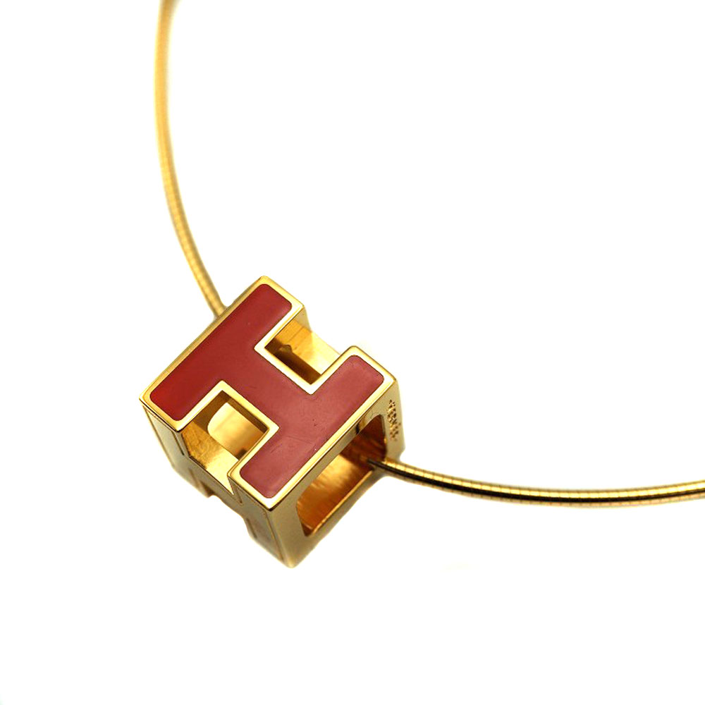 エルメス Hermes カージュ・ド・アッシュ Hキューブネックレス【中古】
