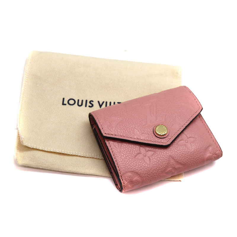 美品LOUIS VUITTON モノグラム ポルトフォイユ ゾエ ローズプードル ポルトフォイユゾエ コンパクト財布 ローズプードル M62936