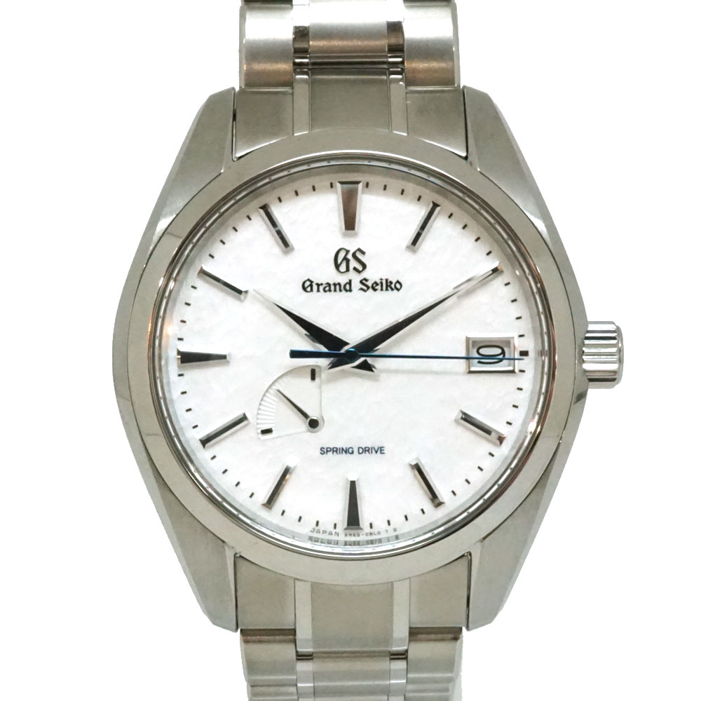 GRAND SEIKO【グランドセイコー】SBGA211 スプリングドライブ ヘリテージコレクション 2020年4月購入 腕時計 自動巻き 雪白　ブライトチタン 白文字盤 日付表示 10気圧防水 シルバー メンズ 新品仕上げ済【中古】USED-9 質屋 かんてい局北名古屋店 n23-1522