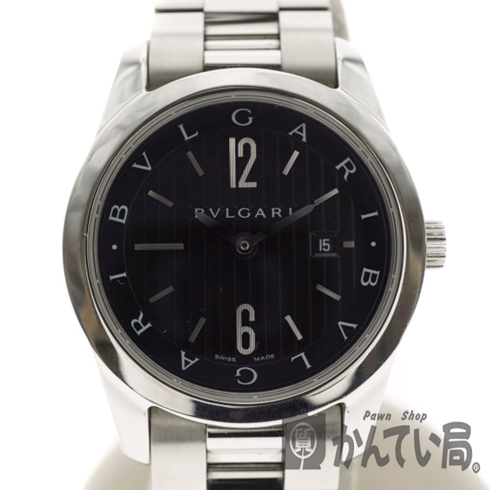 BVLGARI 【ブルガリ】 ST30S ソロテンポ クオーツ レディース ウォッチ 腕時計 シルバー ブラック 黒 【中古】 USED【7】 質屋 かんてい局細畑店 h2001673