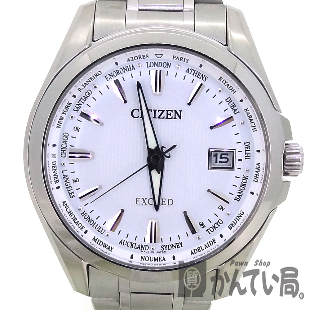 サイン・掲示用品 パネル 美品【稼働品】CITIZEN　シチズン　H145　ブラック　ソーラー　メンズ時計