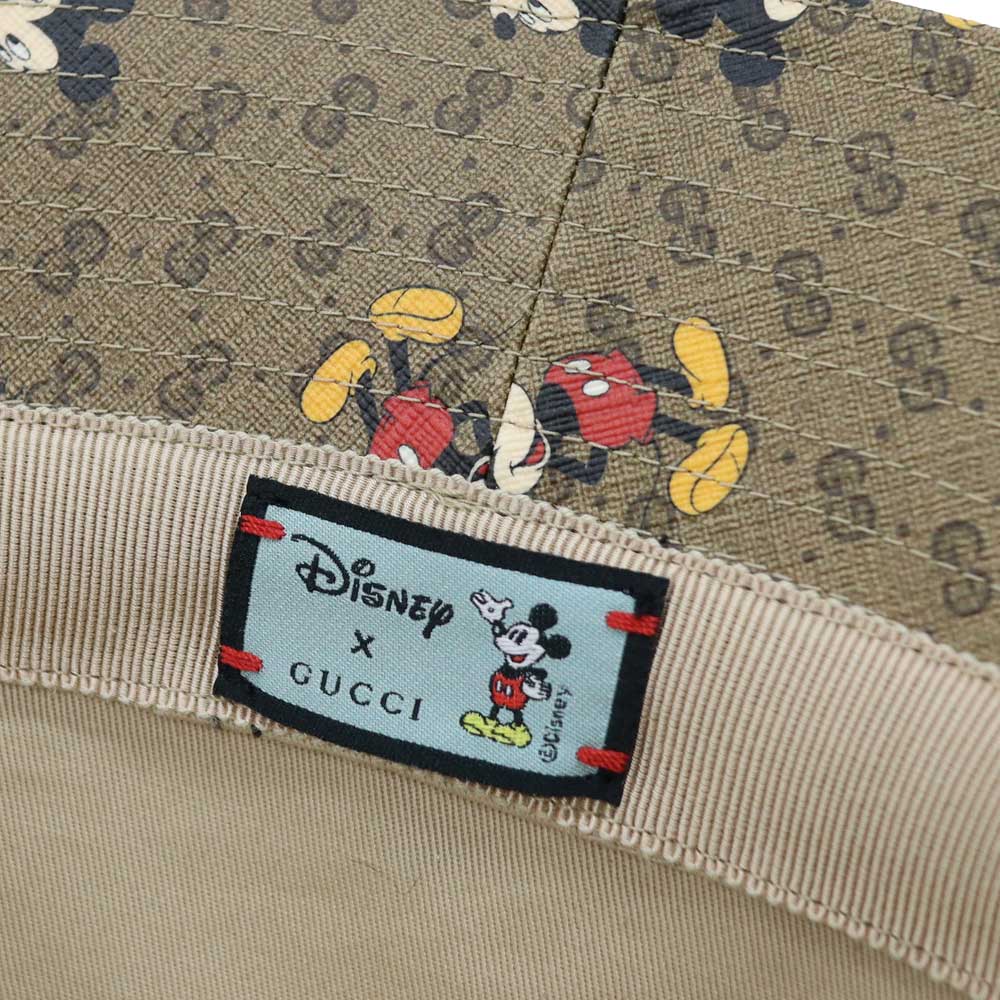 質屋かんてい局オンラインショップ / グッチ Gucci 602978 ミニGGスプリームハット ディズニー コラボハット ブラウン【中古】