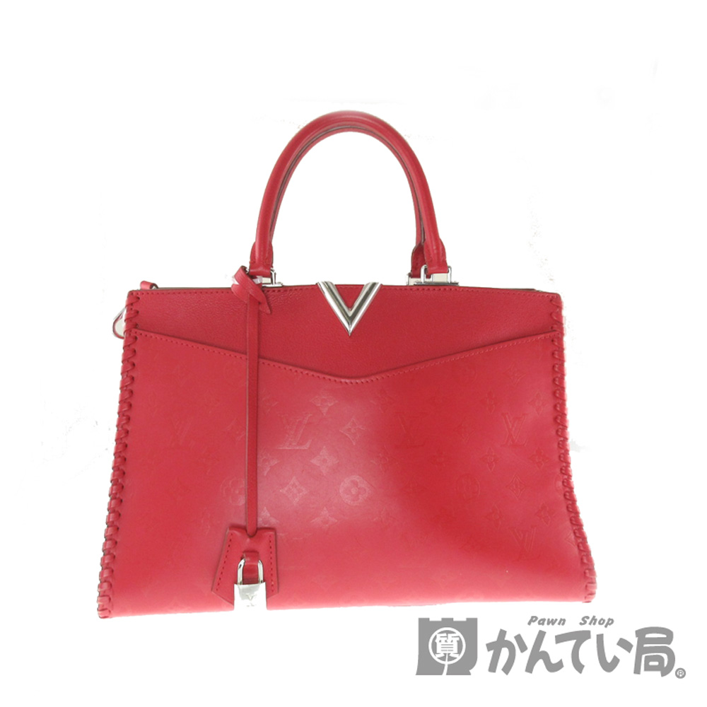 LOUIS VUITTON【ルイヴィトン】M54146　ヴェリー・ジップトート　グレインレザー×スムースレザー　ルビー(レッド系)　レディース　ショルダーバッグ　ハンドバッグ　ブランド　【中古】USED-B【6】k2001576 質屋　かんてい局春日井店