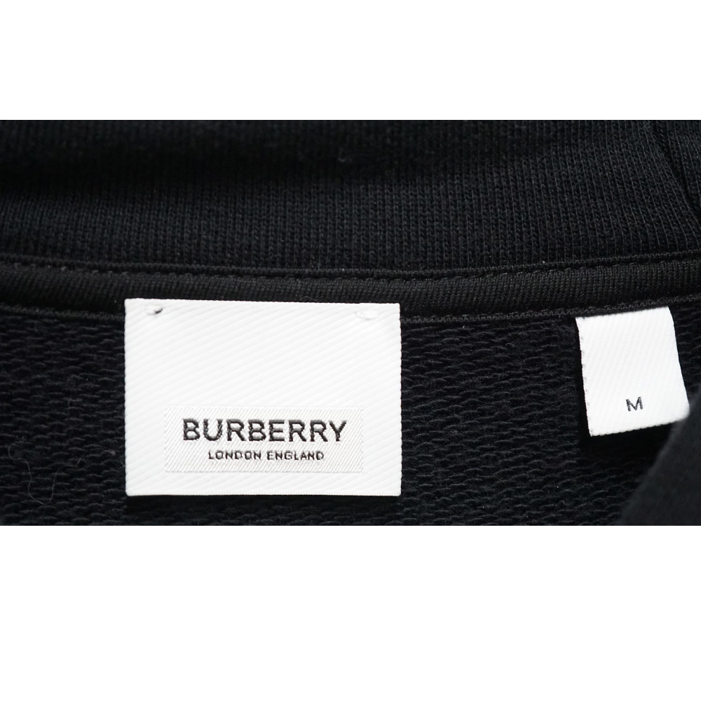 【美品】バーバリーロンドンイングランド　ロングパーカー　LOVE 黒　ブラック BURBERRY バーバリー パーカー フーディー プルオーバー