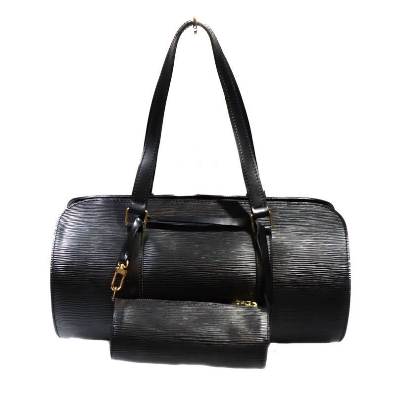 LOUIS VUITTON 黒レザー ハンドバッグ ルイヴィトンスフロ 14127 黒 レディース エピレザー