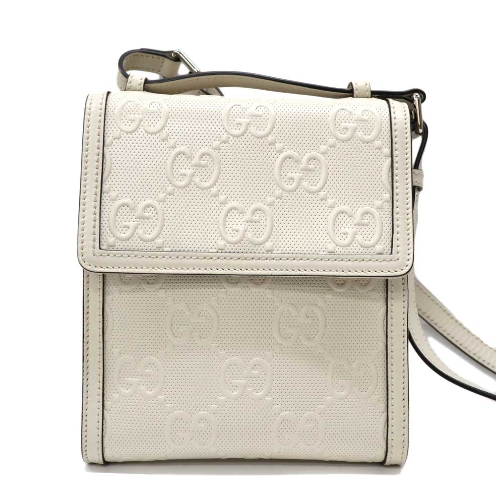 グッチ Gucci 625782 GGエンボスメッセンジャーバッグ【中古】