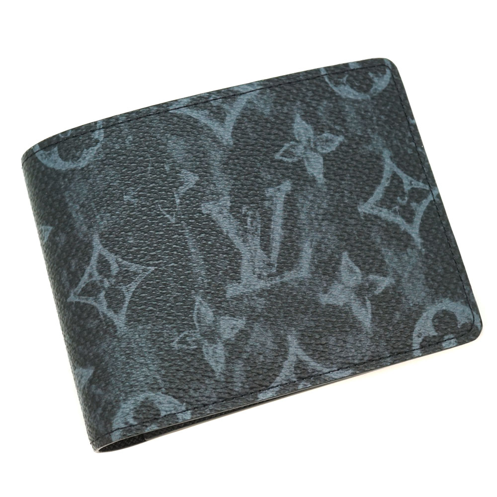 LOUIS VUITTON【ルイ・ヴィトン】M80017 ポルトフォイユ・ミュルティプル ミニ財布 2つ折り札入れ モノグラム・パステル ノワール キャンバス 2021年春夏 ヴァージル・アブロー【中古】未使用品 質屋かんてい局北名古屋店 n21-2530