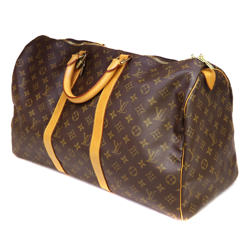 LOUIS VUITTON【ルイヴィトン】 M41426　キーポル50　モノグラムキャンバス　ブラウン系　ボストンバッグ　大容量　旅行　鞄　 メンズ　  レディース　LV　 USED-6【中古】A22-3490　質屋　かんてい局茜部店