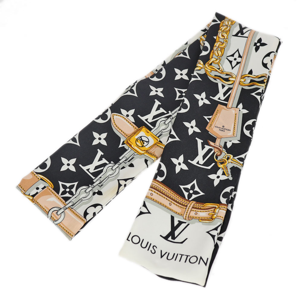 ルイ・ヴィトン Louisvuitton M78656 バンドーモノグラム コンフィデンシャル スカーフ シルク 【中古】