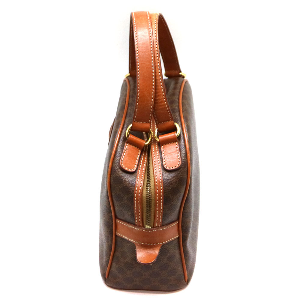 CELINE ハンドバッグ マカダム柄 M95 レザー ヴィンテージ CELINE セリーヌ ハンドバッグ ミニボストンバッグ マカダム柄