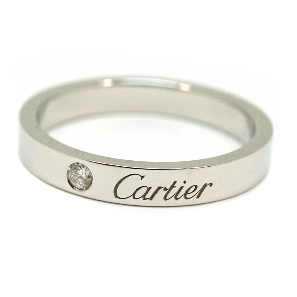 Cartier【カルティエ】Cドゥカルティエ  ウェディングリング　Pt950(プラチナ)　ダイヤモンド　5.5g　約13.5号　レディース　指輪　ブランドアクセサリー　結婚指輪　婚約指輪【中古】USED-8　質屋　かんてい局北名古屋店　n22-2876