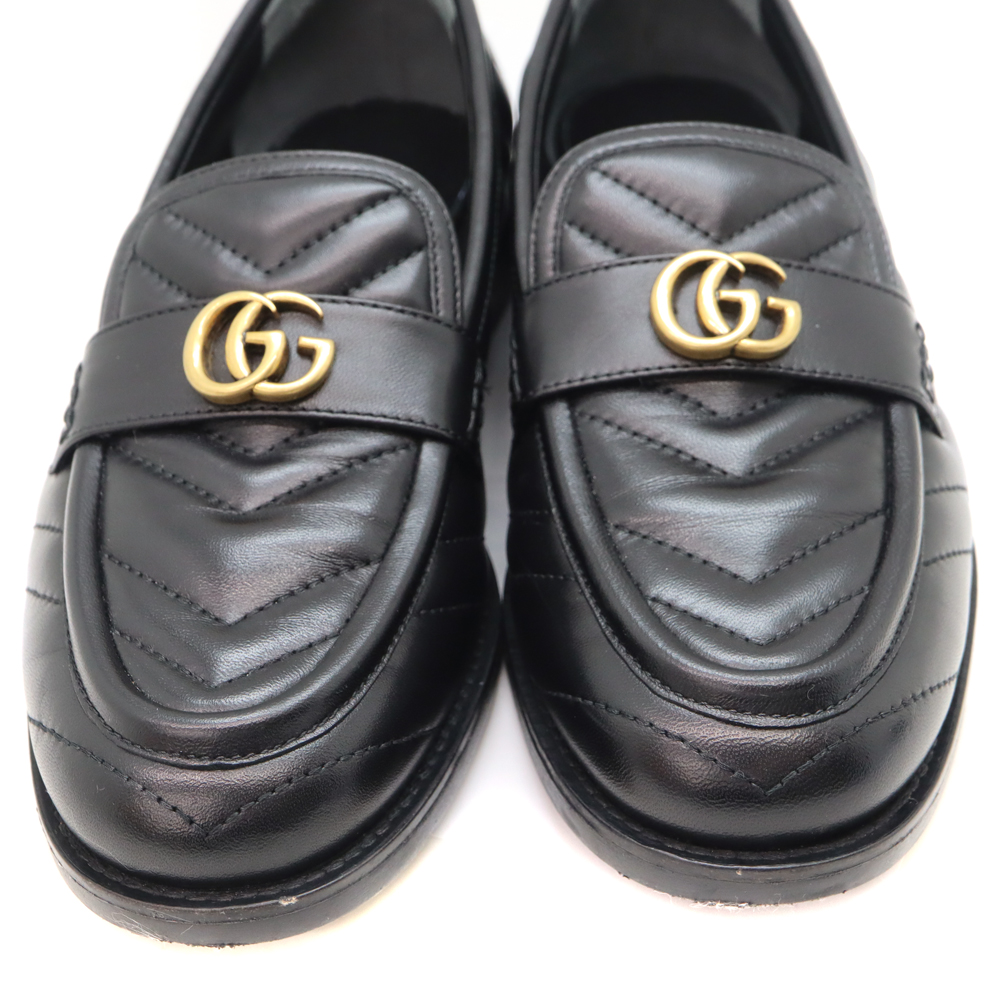 GUCCI 670399 本革　ダブルGキルティングローファー GUCCI 670399 本革 ダブルGキルティングローファー