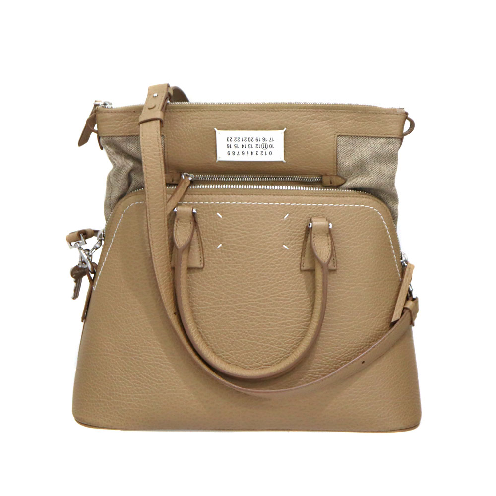 MAison Margiela メソン マルジェラ レザー 5AC ミディアム ショルダーバッグ【中古】 中古・古着通販】Maison Margiela (メゾンマルジェラ) 5ACショルダー