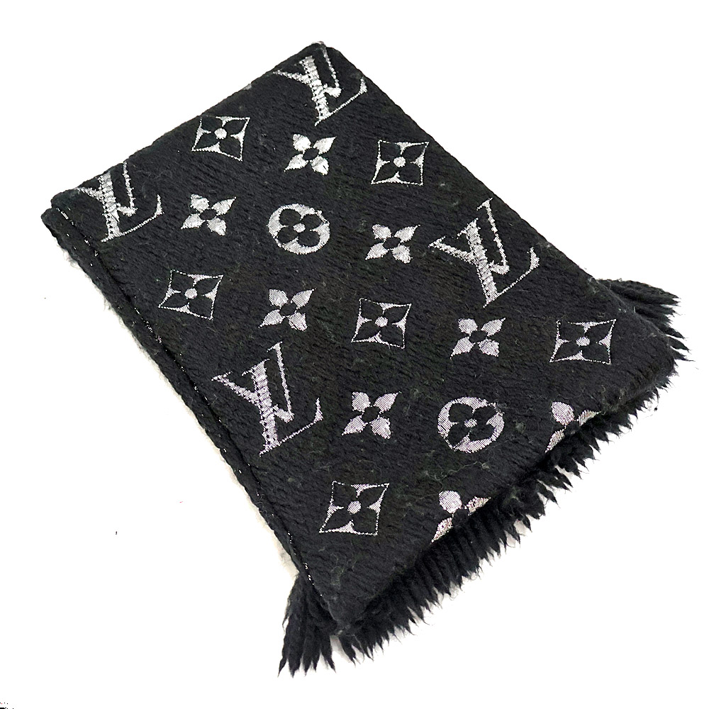【美品】Louis Vuitton ロゴマフラー ブラック M75833 質屋かんてい局オンラインショップ / 小牧店 ルイヴィトン Louis