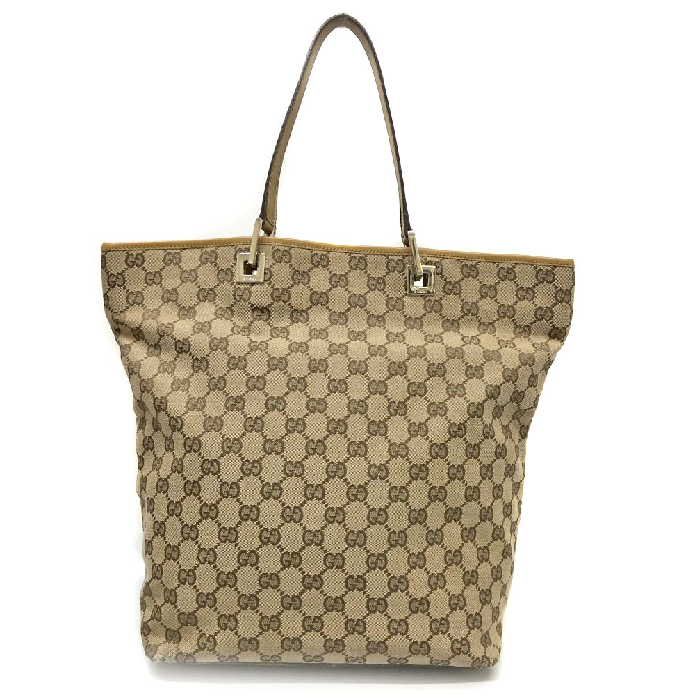 GUCCI 【グッチ】 002.1098.3444 ブラウン系 ベージュ系 GGキャンバス トートバッグ レディース ブランド バッグ 鞄 通勤 通学 【中古】 USED-6 質屋 かんてい局細畑店 h2202711