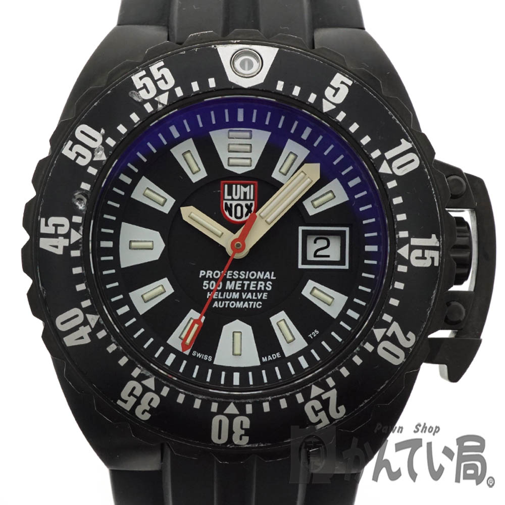 LUMINOX【ルミノックス】1501/1500シリーズ NAVY SEAL/Deep  Dive(ディープダイブ)オートマチック(自動巻き)ダイバーズ/ミリタリーウォッチ　腕時計　黒文字盤 SS/ラバーベルト 【中古】USED-6  質屋かんてい局細畑店 h2002073