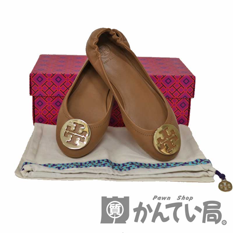 TORY BURCH　トリーバーチ　パンプス　フラットシューズ　レディース　レザー　ブラウン系　サイズ5　USED-5 【中古】　質屋かんてい局小牧店　c20-1632