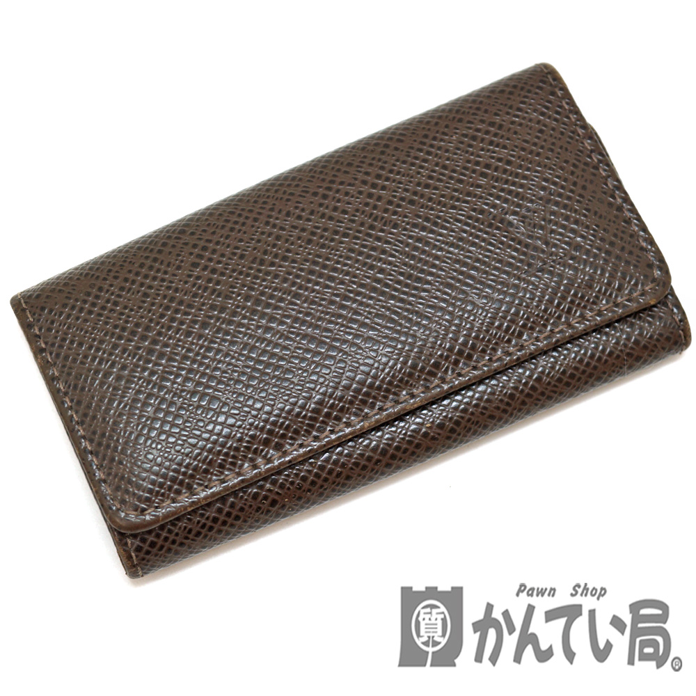 LOUISVUITTON【ルイヴィトン】　M30528　4連キーケース　タイガ レザー ブラウン系　カギ　鍵　小物【中古】　USED-6　質屋　 かんてい局北名古屋店　n20-2126