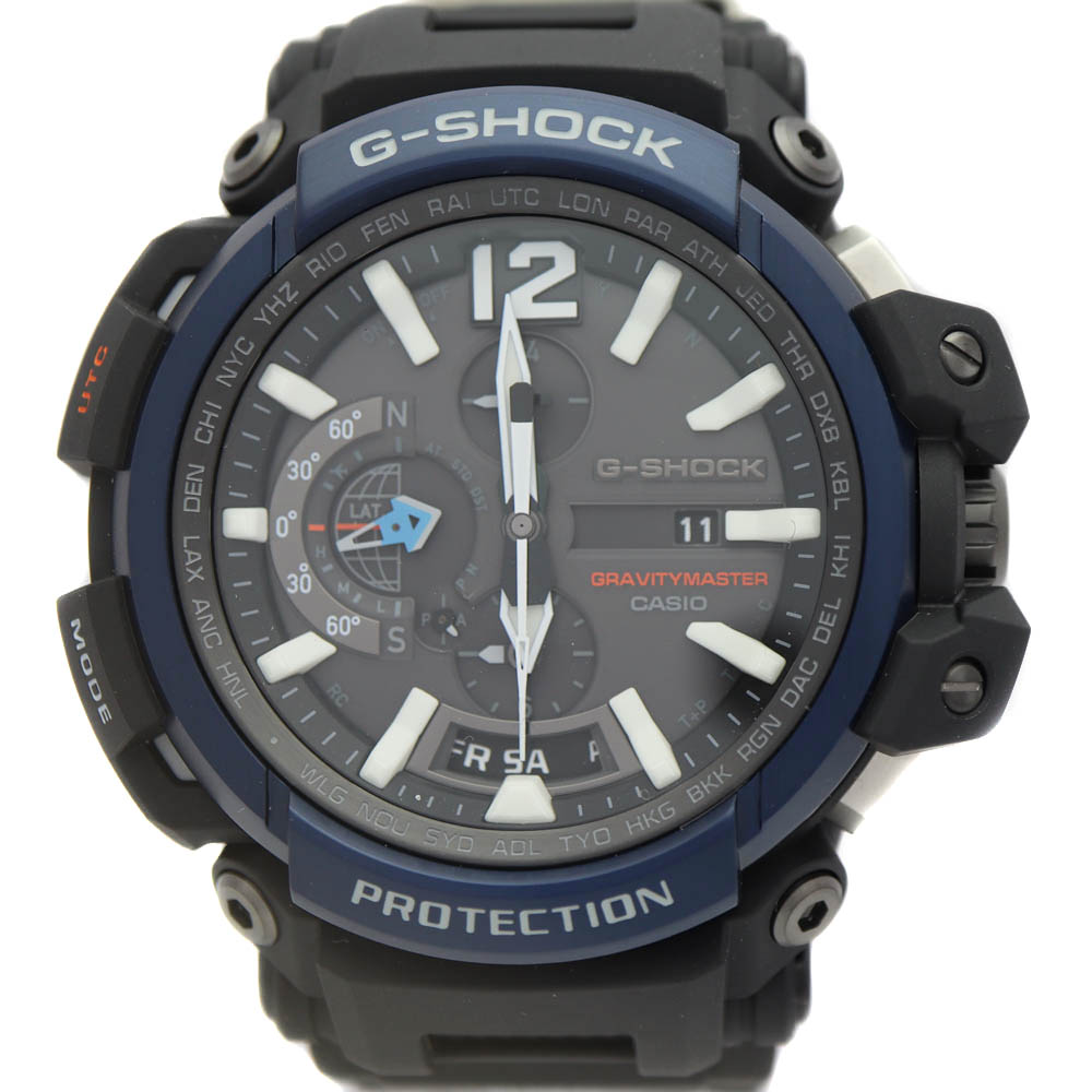 カシオ CASIO GPW-2000-1A2JF G-SHOCK グラビティマスター ソーラー電波 ブラック ブルー【中古】