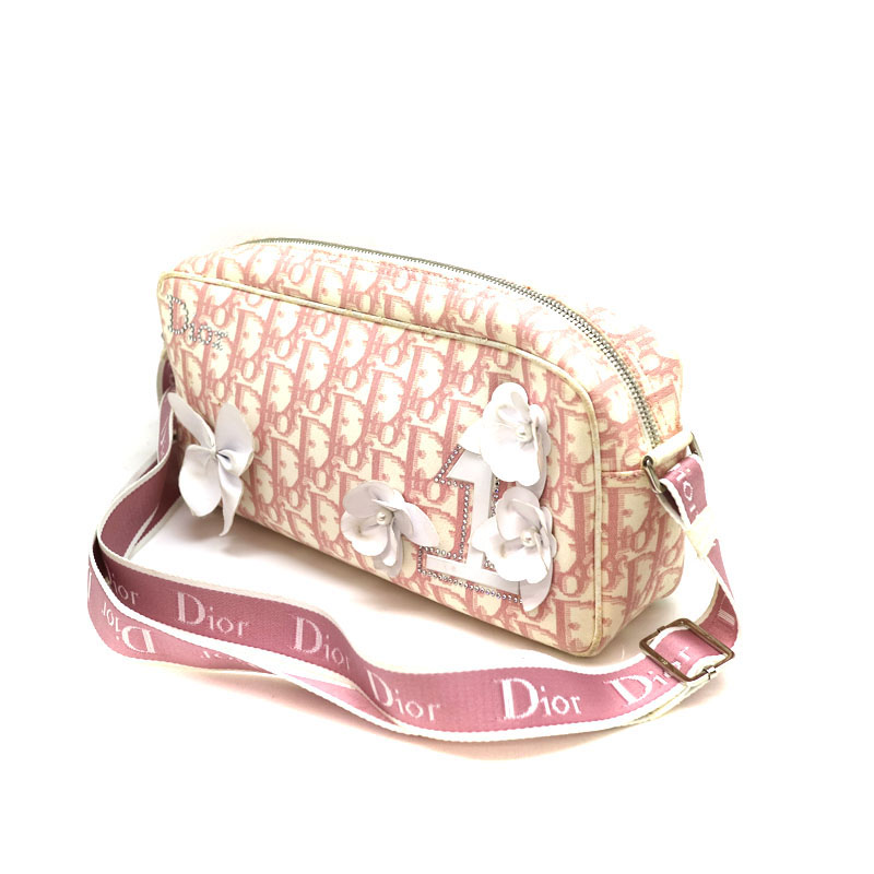 激安売店 Dior ディオール トロッター ショルダーバッグ ピンク 