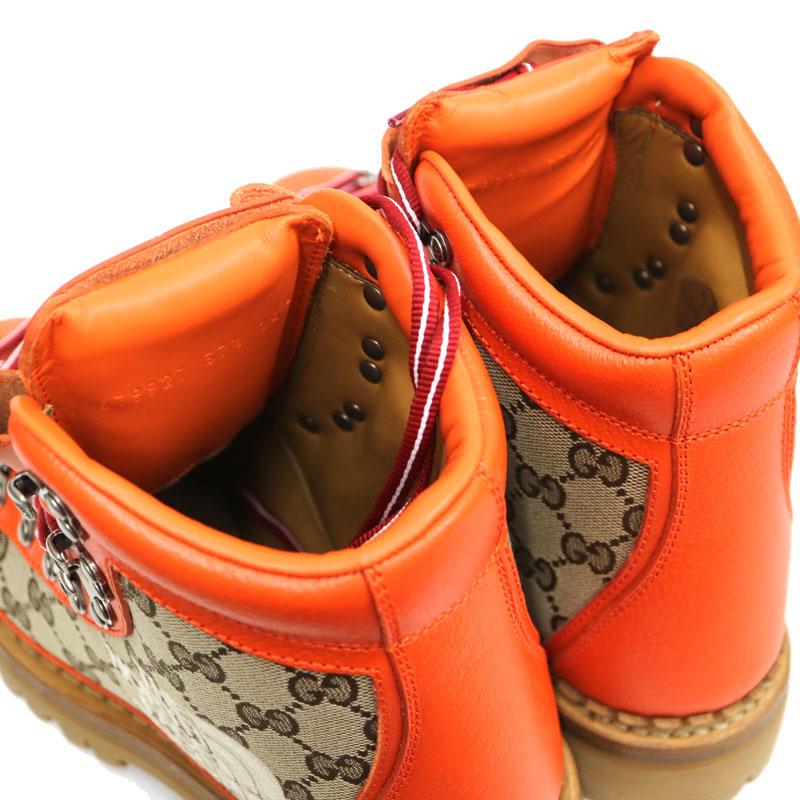 GUCCI メンズブーツ GUCCI グッチ GGレースアップブーツ 25.5cm 269992 ブラック