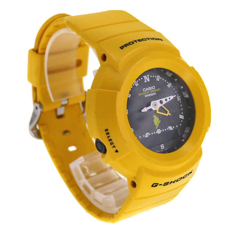 カシオ Casio AW-500D-9E2T G-SHOCK ジーショック ガラパゴス ダーウィン研究所 タイアップモデル イエロー アナログ  クオーツ ユニセックス 腕時計【中古】