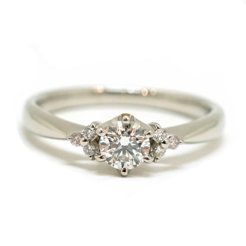 プラチナ900 宝石0.65 ダイヤモンド0.38 指輪 Pt900 プラチナ900