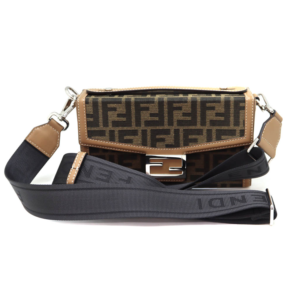 フェンディ Fendi 7VA565 ソフトトランクバケット ブラウン キャンバス レザー【中古】