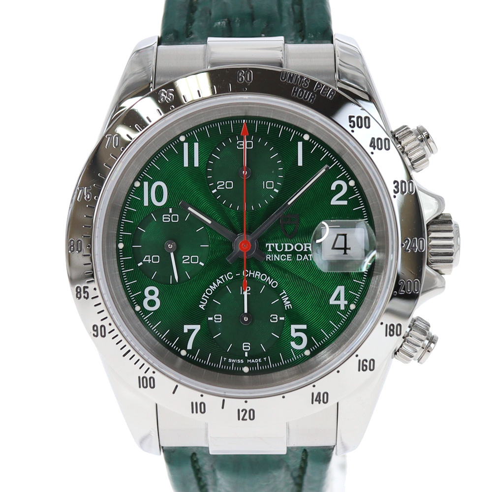 メンテ済み TUDOR チュードル チューダー 79280 プリンスデイト クロノタイム タイガー クロノグラフ ホワイト シルバー 文字盤 SS 自動巻 チューダー クロノタイム プリンスデイト ホワイト文字盤 79280 を最