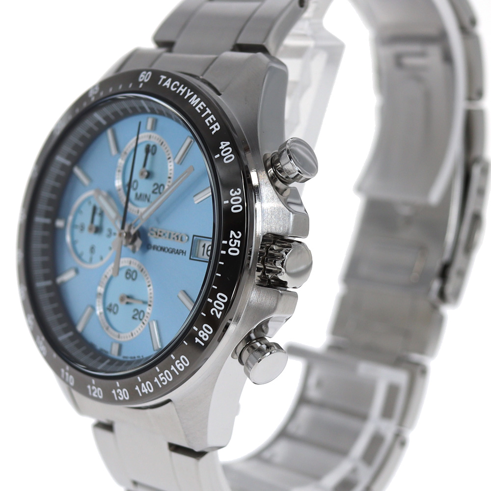セイコー クロノグラフ SBTR029 8T67-00C0 【美品】 セイコー クロノグラフ SBTR029 8T67-00C0 パステルブルー文字盤