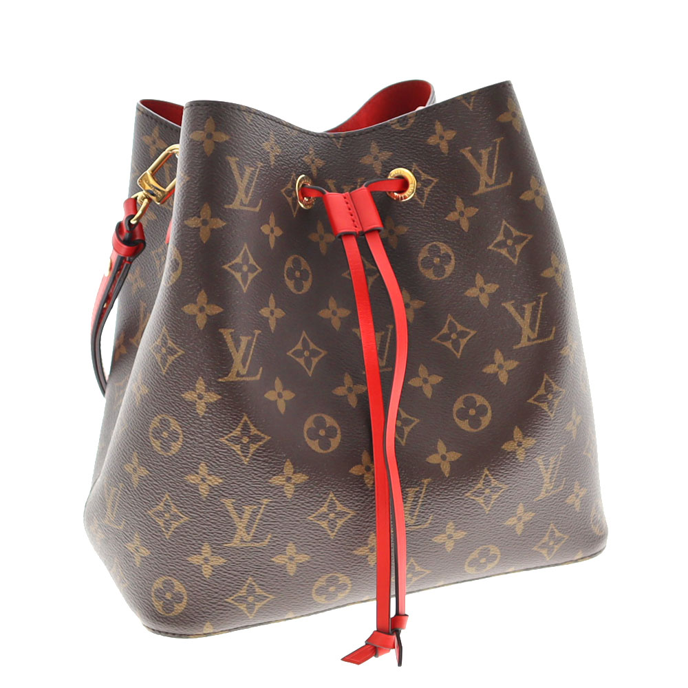 LOUIS VUITTON【ルイヴィトン】M44021 ネオノエ モノグラムキャンバス コクリコ　レッド系　レディース　バケット型　ブランド　 ショルダーバッグ　肩掛け　美品　【中古】USED-S【10】k21-2693　質屋　かんてい局春日井店