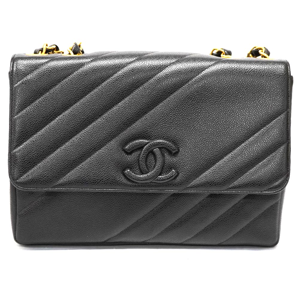 【VINTAGE】シャネル バイアスステッチチェーンショルダーバッグ CHANEL - 新品同様 シャネル CHANEL バイアスステッチ チェーン