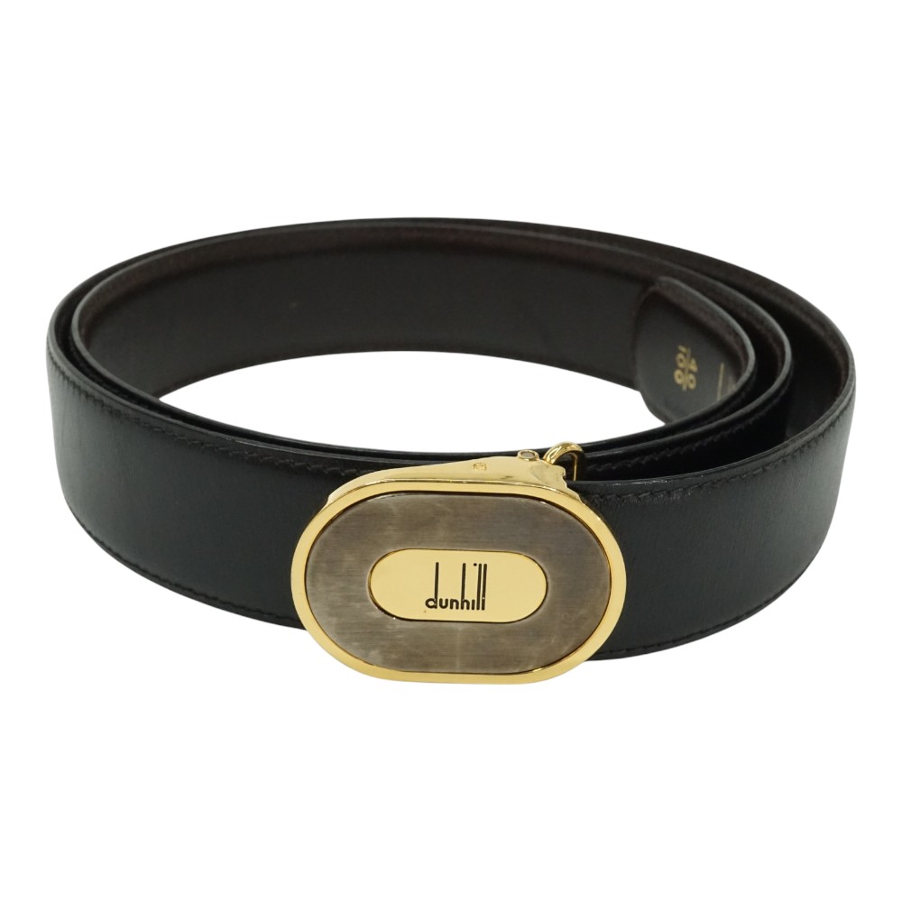 本物 ダンヒル dunhill クロコダイル レザー ベルト ブラック ゴールド金具 メンズ 服飾 小物 中古 Dunhill - dunhill ダンヒル メンズ ヴィンテージ レザーベルトの通販