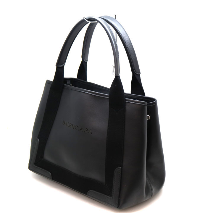 極美品 BALENCIAGA バレンシアガ ネイビーカバス S ハンドバッグ 極美品】バレンシアガ ネイビーカバス トートバッグ