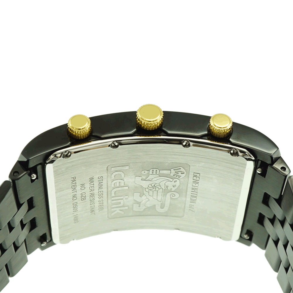 も*ん様 IceLink 天然ダイヤモンド装飾 クロノグラフ 時計 電池切 も*ん様 IceLink 天然ダイヤモンド装飾 クロノグラフ 時計 電池切