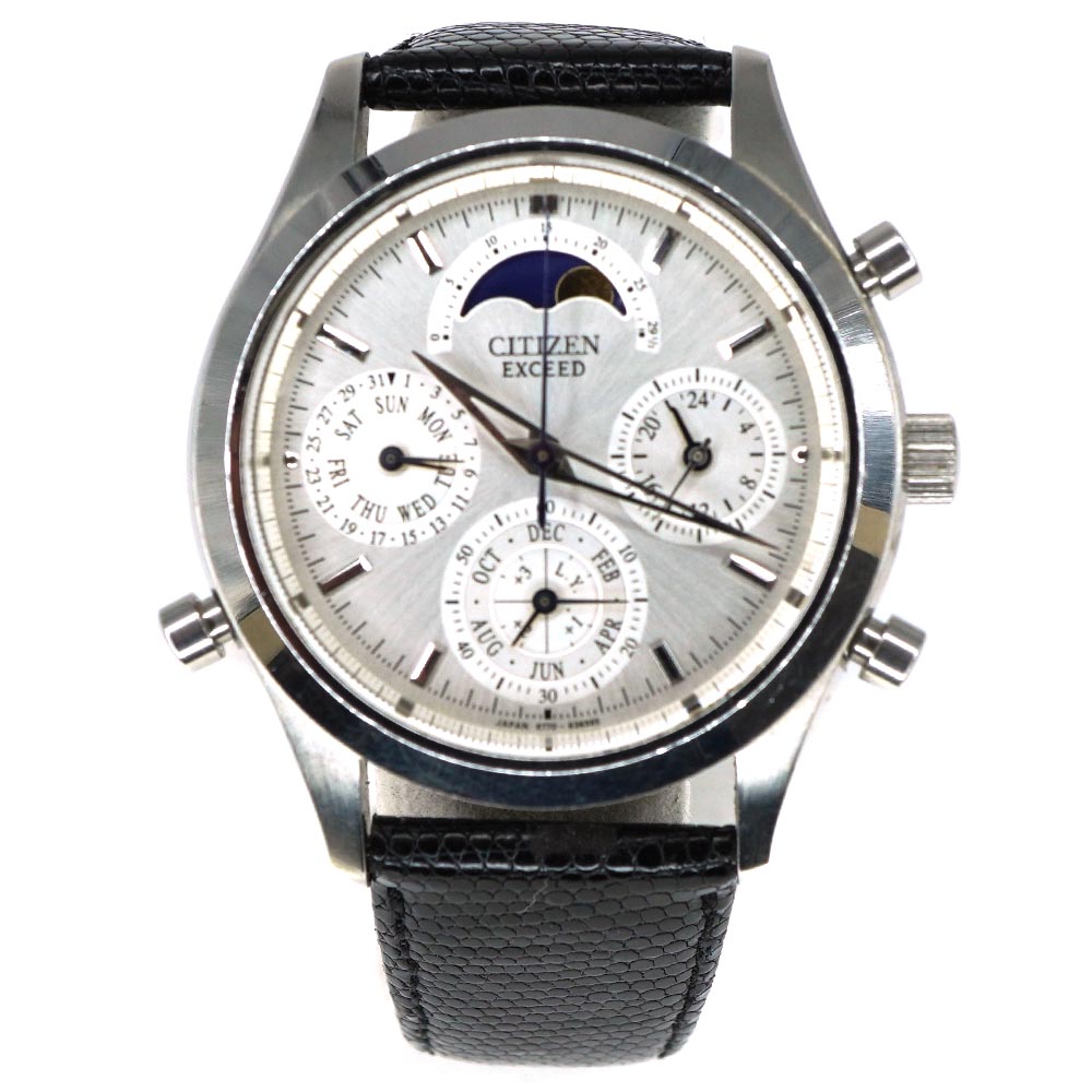 CITIZEN【シチズン】6770-H21319 エクシード  腕時計 メンズ クォーツ グランドコンプリケーション ステンレススチール クロノグラフ カレンダー【中古】USED-6 質屋 かんてい局北名古屋店 n21-9274