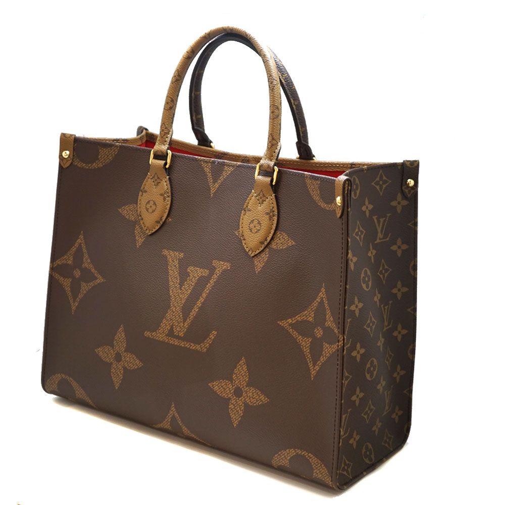 LOUIS VUITTON【ルイ・ヴィトン】M45321　オンザゴーMM　ジャイアントモノグラム 新型　トートバッグ　ショルダー付き　鞄　 2WAYバッグ　大容量　2カラー　ブラウン系【中古】未使用品　美品　質屋 かんてい局北名古屋店　n22-3759