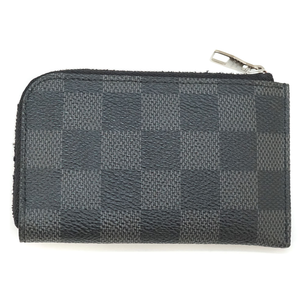 美品★ルイ・ヴィトン ダミエ・グラフィットポルトモネ・ジュール小銭入N63237 美品☆ルイ・ヴィトン ダミエ・グラフィットポルトモネ