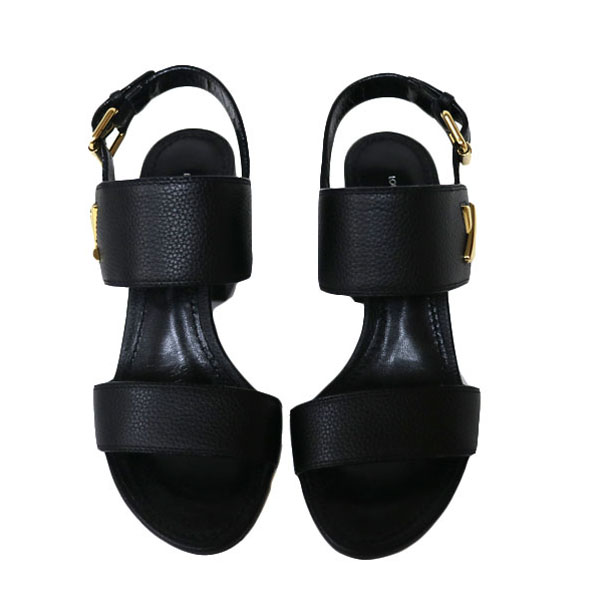 ⭐️未使用級⭐ルイヴィトン ホライズンライン サンダル ツイスト 23cm 黒 ルイ・ヴィトン新作シューズ“LV ツイストロック”が煌めくレザー