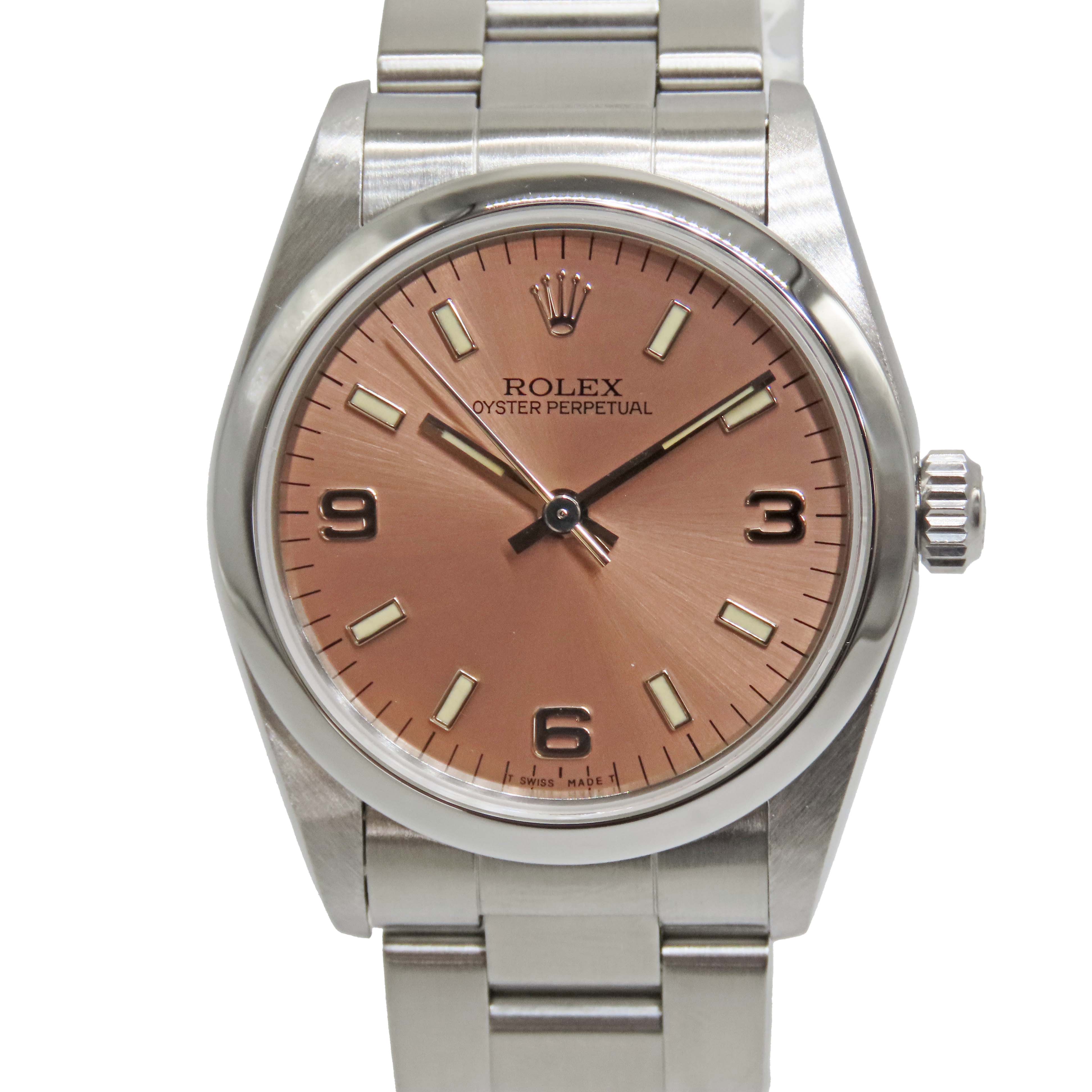ロレックス ROLEX 67480 オイスターパーペチュアル 30mm ピンク文字盤 U番 自動 【中古】