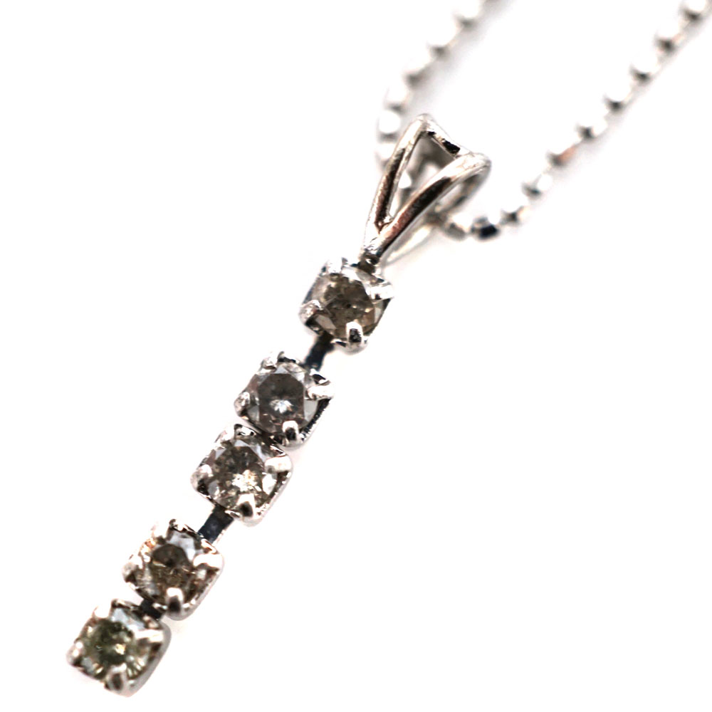 質屋かんてい局オンラインショップ / 細畑店 K18WG D0.30ct ネックレス 