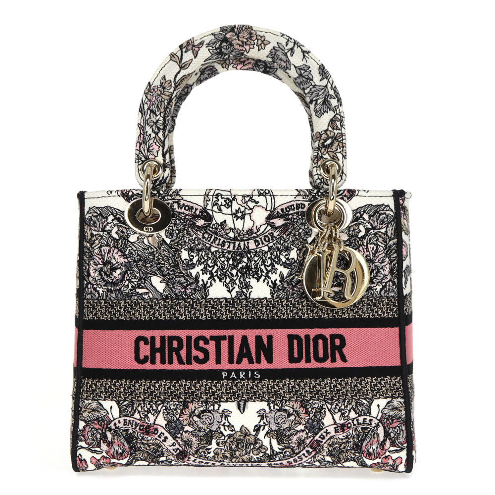クリスチャンディオール Christian Dior 50-MA-1223 レディディオール  ディーライト Lady D-Lite ショルダーバッグ【中古】