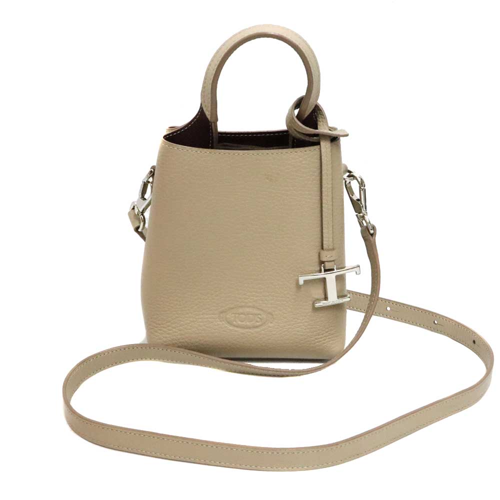 トッズ Tod's タイムレス ショルダーバッグ ベージュ系【中古】