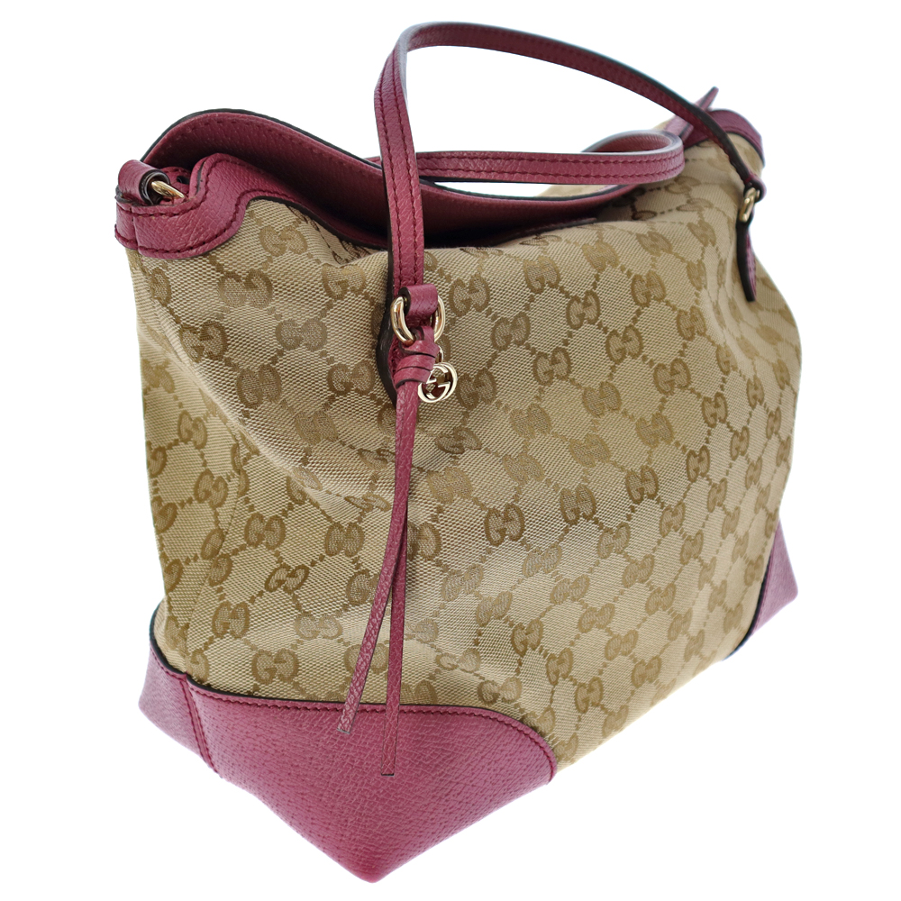 ✨美品✨ グッチ ブリー 2WAY ハンドバッグ ピンク GGシマレザー GUCCI
