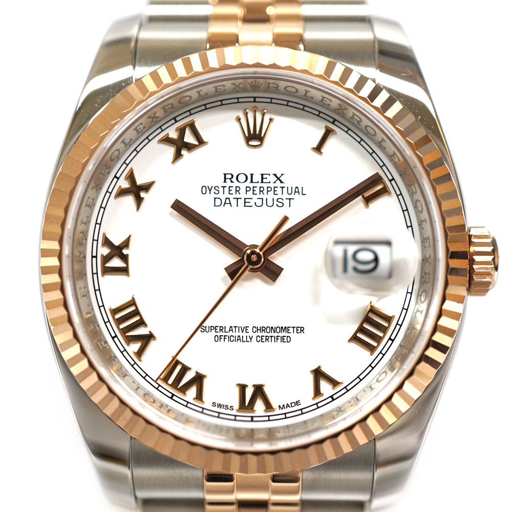 【WEB限定】ROLEX【ロレックス】116231 デイトジャスト ランダム番 腕時計 メンズ 自動巻 ピンクゴールド 36mm ステンレススチール ギャラ メンテナンス済【中古 】USED-9 質屋 かんてい局北名古屋店 n21-3315