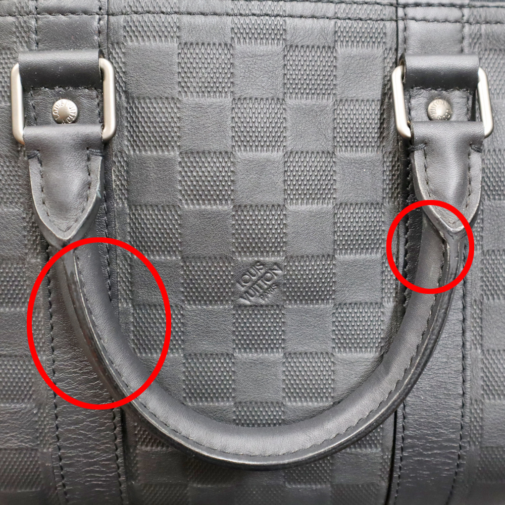 値下げLouis Vuitton ダミエ アンフィニ　キーポル45 N41145 ダミエ・アンフィニ キーポル・バンドリエール45 オニキス【ルイ