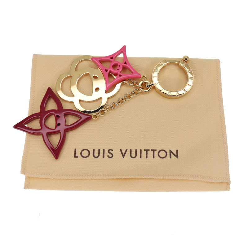 LOUIS VUITTON【ルイ・ヴィトン】M66155　ビジューサックコミック　ブラッサム　バッグチャーム　キーホルダー　アクセサリー　ローズ　 ゴールド系　レディース　村上隆【中古】USED-6　質屋　かんてい局　小牧店　c22-3019