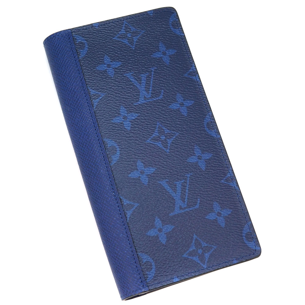 質屋かんてい局オンラインショップ Louis Vuitton ルイ ヴィトン M ポルトフォイユ ブラザ タイガラマ モノグラム柄 レザー コバルト ブルー ネイビー 青 長財布 メンズ 中古 Used 8 質屋 かんてい局北名古屋店 N21 40