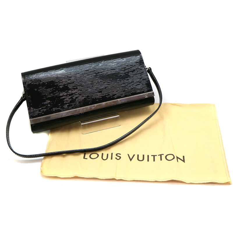 LOUIS　VUITTON【ルイヴィトン】 M4055N　ポシェット・セヴィニエ　ハンドバッグ　ショルダーバッグ　クラッチ　エピレザー　 ノワールエレクトリック　ブラック系　LV　USED-8【中古】a3100314028600036 質屋かんてい局茜部店