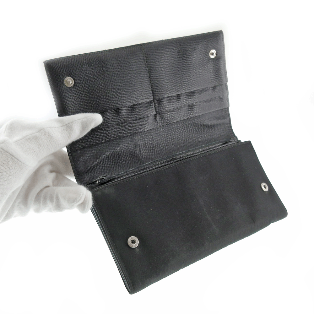 PRADA 長財布　M608 楽天市場】プラダ【PRADA】M608 二つ折り長財布 型押し NERO ナイロン